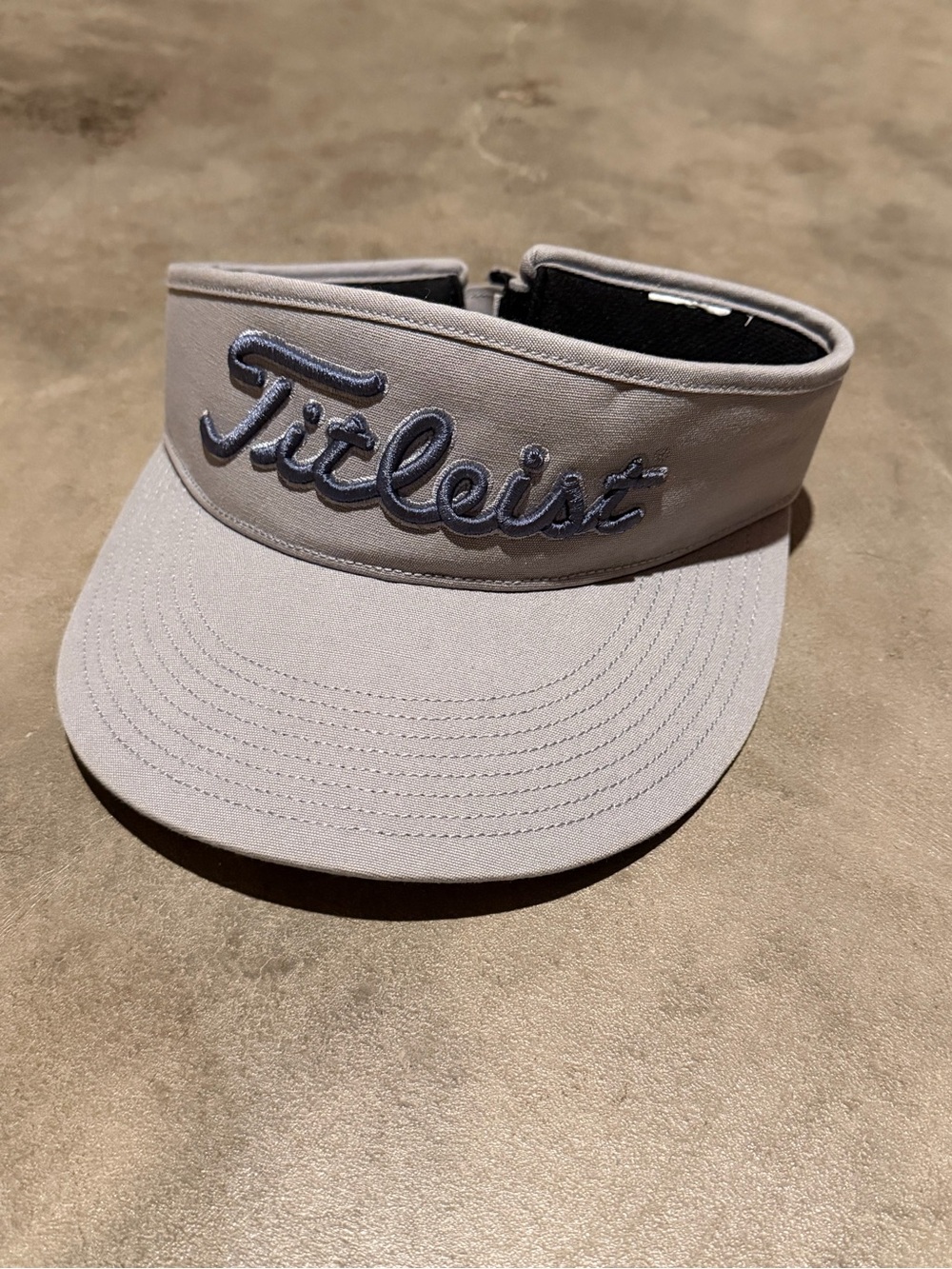 Titleist Light Gray Golf Visor with Navy Embroidered Logo